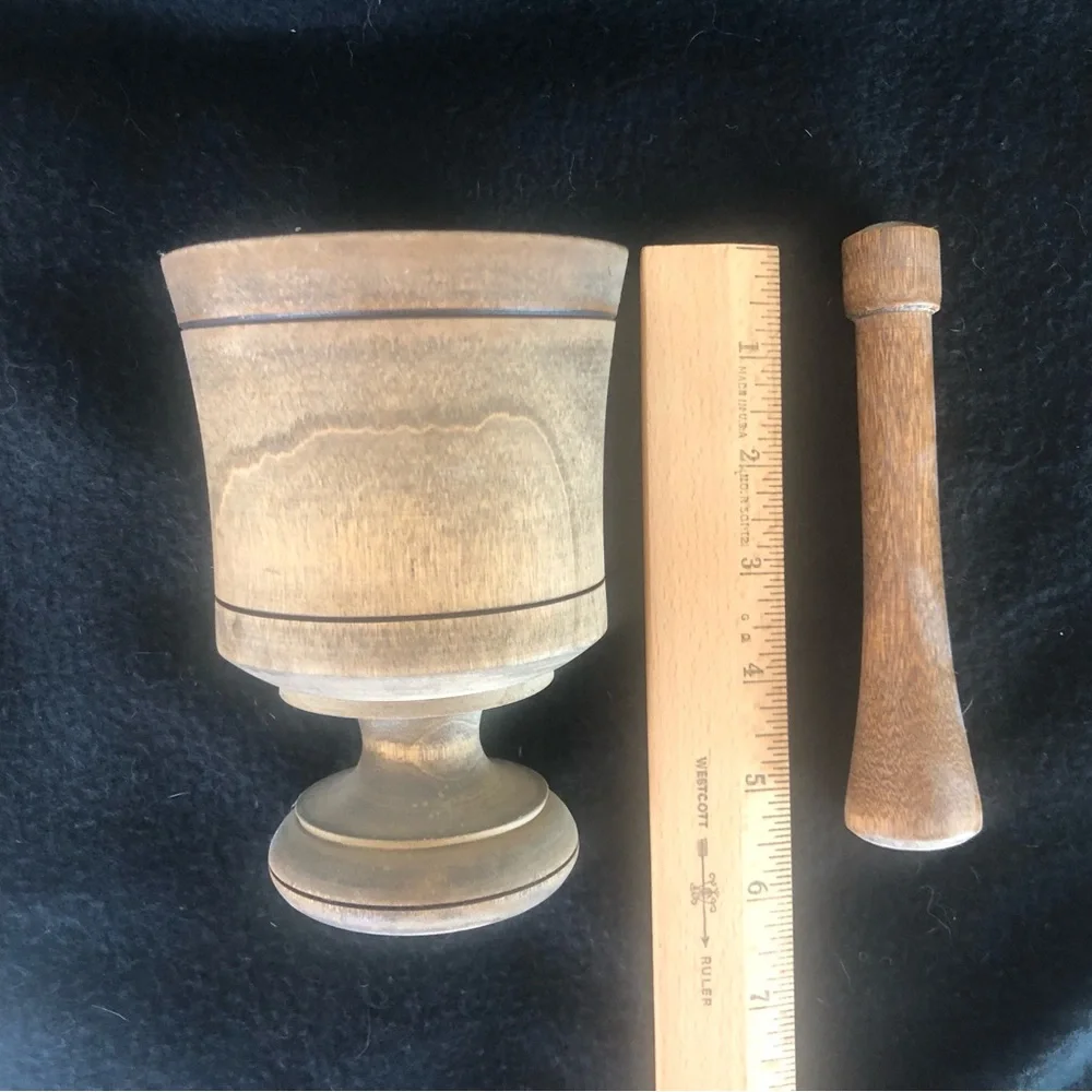 Wooden Mortar and Pestle Set